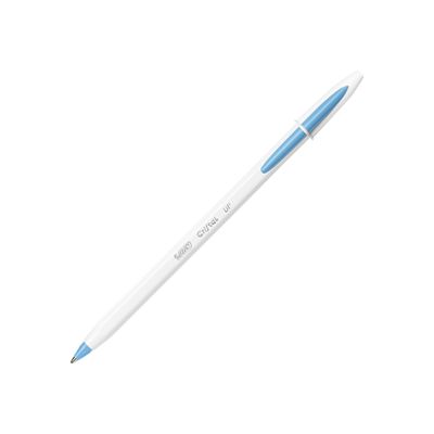 3086123498341-BIC Cristal UP - 20 Stylos à bille - couleurs fantaisies assorties - pointe moyenne (1,2 m-Angle gauche-1