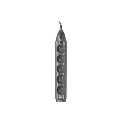 3700085612705-INFOSEC S5 BLACK Line II - Multiprise parafoudre 5 prises - parasurtenseur 2500 W-Avant-0
