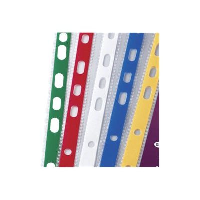 3045059718893-Oxford - 10 Pochettes perforées - A4 - lisse - pour 12 feuilles - 9/100 - 5 coloris vifs-Gros plan-1
