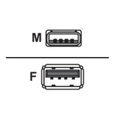 3700224735333-MCL Samar - Rallonge de câble USB 2.0 type A (M) vers USB 2.0 type A (F) - 3 m-Avant-0