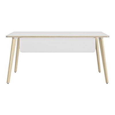 3483600844750-Bureau ARTEFACT - L140 cm - pieds frêne - plateau blanc-Avant-0