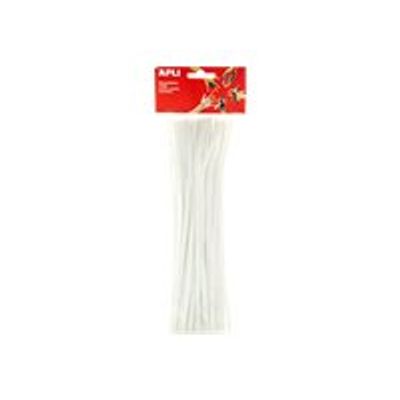 8410782132776-Apli - 50 Chenilles - 30 cm - blanc-Avant-1