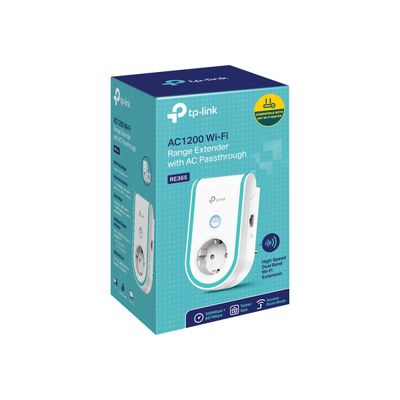 6935364050849-TP-Link RE365 - Répéteur WiFi / Point d'accès WiFi 5 (AC1200 Mbps) + prise intégrée + -Angle gauche-7