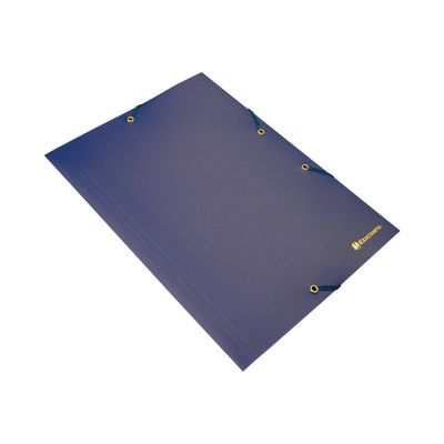 3130630559023-Exacompta - Chemise polypro à rabats - A4 - pour 150 feuilles - bleu opaque-Angle gauche-1