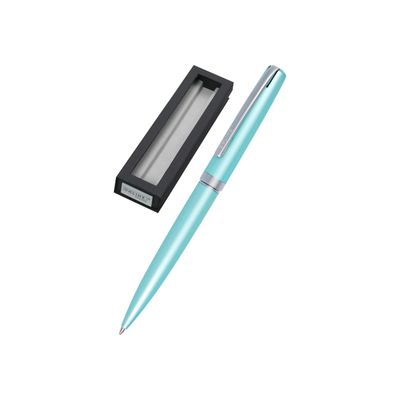 4014421346438-Online Eleganza - Stylo à bille - turquoise satin-Angle gauche-0