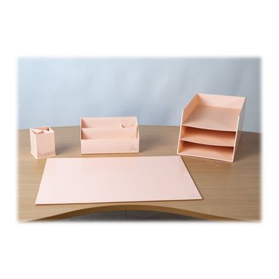 9002493116931-Exacompta Aquarel - Corbeille à courrier 3 niveaux - corail-Angle droit-4