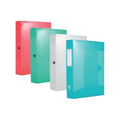 3135251144436-Viquel Propyglass - Boîte de classement plastique - dos 100 mm - rouge-Angle droit-0
