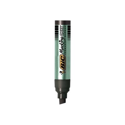 3086126633244-BIC ONYX 1891 XL - Pack de 6 marqueurs permanents - pointe biseau large - noir-Angle gauche-0