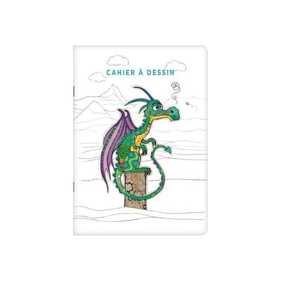 3700572763620-Kiub - Carnet à dessin A5 - 48 pages - dragon-Avant-0