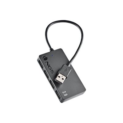 8435430621075-NGS iHub4 TINY - Hub - 4 x USB 2.0-Angle gauche-3
