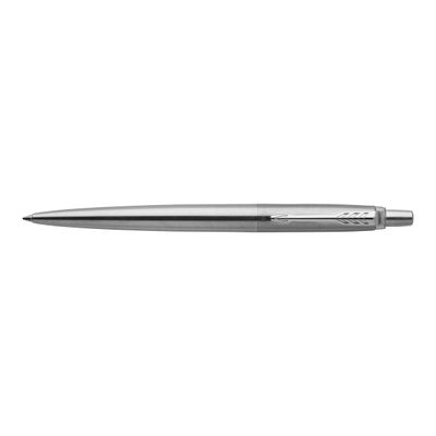 3501179531700-Parker Jotter - Stylo à bille - encre bleue - moyen - acier/argent-Avant-0