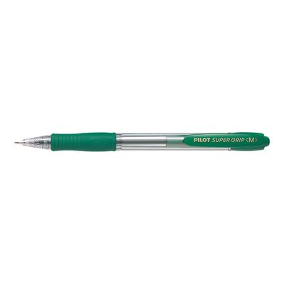 4902505160943-Pilot Super Grip - 12 Stylos à bille - vert - 1 mm - rétractable-Angle gauche-0