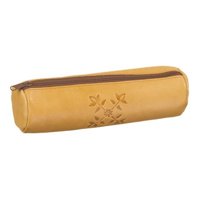 3045050359767-Trousse ronde Oxbow - 1 compartiment - cuir - Hamelin-Angle gauche-0