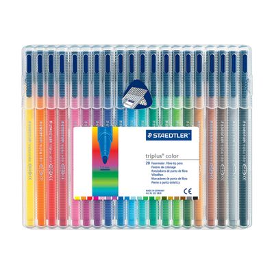 4007817323182-Staedtler triplus - 20 Feutres - couleurs assorties-Avant-0