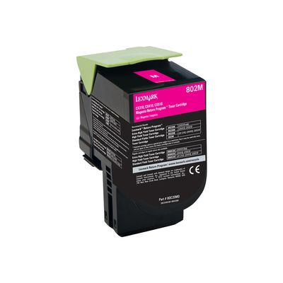 0400794223942-Lexmark 802 - magenta - cartouche laser d'origine-Angle gauche-0
