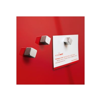 4004360887703-Sigel Artverum - Tableau magnétique en verre - 48 x 48 cm - rouge-Gros plan-2
