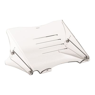 0043859752737-Fellowes Clarity - Support pour ordinateur portable transparent - réglable en hauteur - av-Angle gauche-2