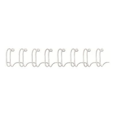 0077511532580-Fellowes - 100 anneaux de reliure en métal - 8 mm - jusqu'à 50 feuilles - blanc-Gros plan-1