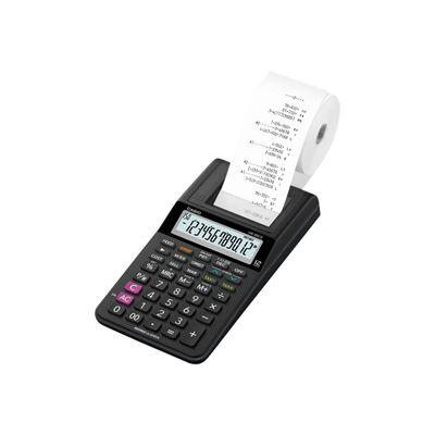 4971850099611-Casio HR-8RCE - Calculatrice imprimante - LCD - 12 chiffres - alimentation batterie - noir-Angle droit-0