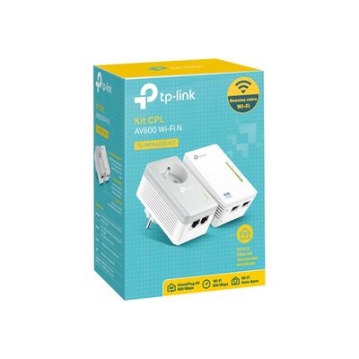 6935364032913-TP-Link TL-WPA4225KIT - Kit CPL AV600 + WiFi N300-Angle gauche-1