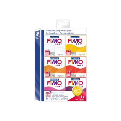 4007817042991-Pâte fimo SOFT - Kit de modelage  - couleurs chaudes-Angle gauche-0
