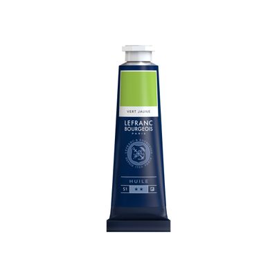 3013648100305-Lefranc Bourgeois - Peinture à l'huile - jaune vert - 40 ml-Avant-0