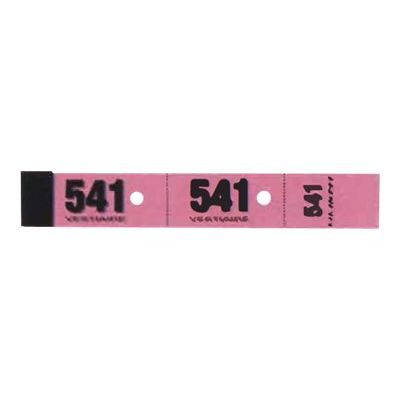 3416790002648-ELVE - Carnet de 50 tickets de vestiaire 3 volets - 30 x 200 mm - numéroté - rose-Avant-0