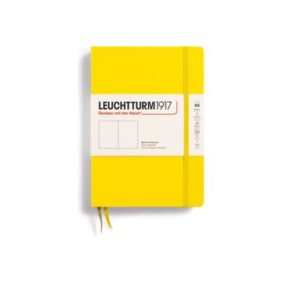 4004117424885-Leuchtturm1917 - Carnet de notes rigide A5 - uni - jaune citron-Avant-0