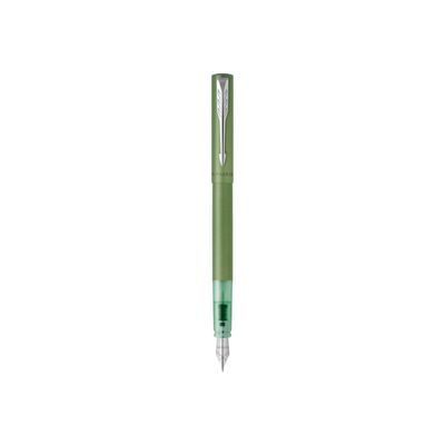 0404051331012-Parker Vector XL - Stylo plume vert - pointe moyenne - bleu-Angle gauche-0