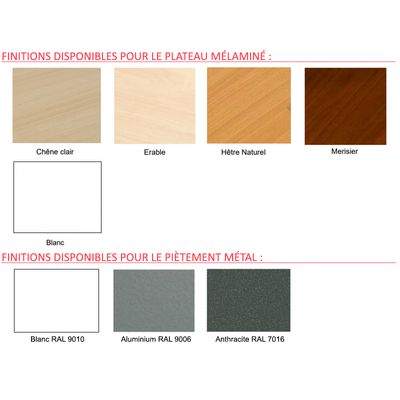 2012349454862-Bureau EVIDENCE - 140 cm - Pieds blancs - Plateau imitation chêne clair--1