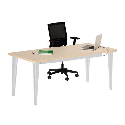 2012349455609-Bureau EVIDENCE - 80 cm - Pieds aluminium - Plateau imitation érable--0