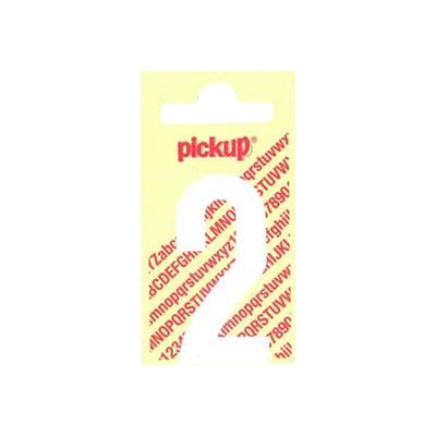 8711234222329-Pickup - Étiquette autocollante - 90 mm - Chiffre 2 - blanc mat-Avant-0