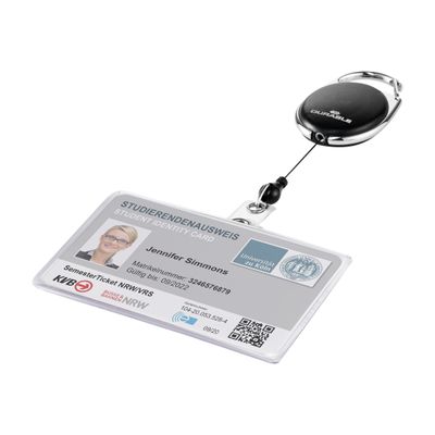 4005546998947-Durable - Porte-badge noir - 54 x 87 mm-Angle droit-0