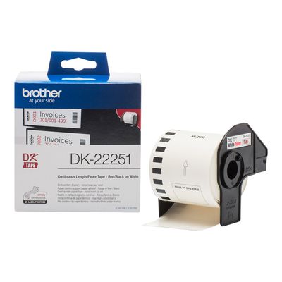 4977766766746-Brother DK-22251 - Ruban d'étiquettes auto-adhésives - 1 rouleau (62 mm x 15 m) - fond blanc éc-Avant-0
