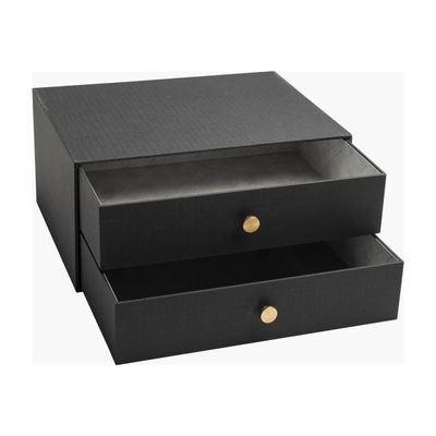 3130630306016-Exacompta OfficeByMe - Module de classement 2 tiroirs - pour A4+ - noir-Angle gauche-1