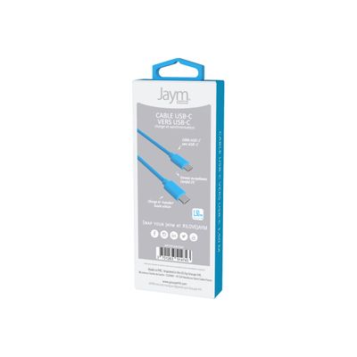 3701263514743-JAYM POP Collection - Câble USB-C - 1.5 m - bleu-Arrière-5