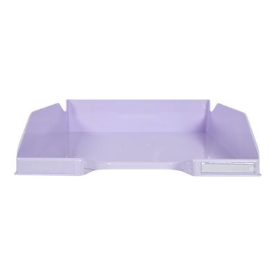 9002493116696-Exacompta Combo Midi Aquarel - Corbeille à courrier - mauve-Avant-0