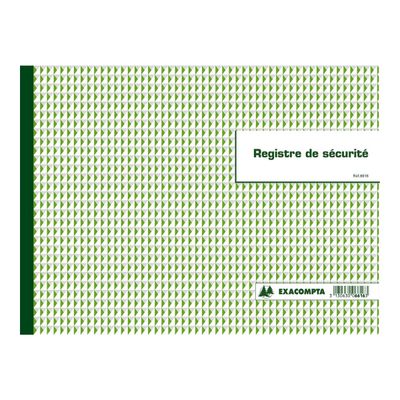 3130630066163-Exacompta - Registre des contrôles de santé et de sécurité au travail - 24 x 32 cm-Avant-0