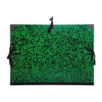 2012349333228-Exacompta - Carton à dessin - 32 x 45 cm - vert - fermeture par cordons-Avant-0