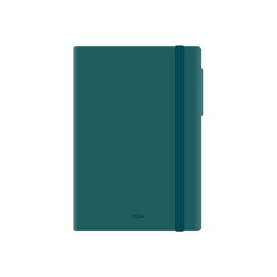 8053610789621-Agenda 1 semaine sur 2 pages - 15 x 18 cm - bleu pétrole - Legami Colours Collection-Avant-0