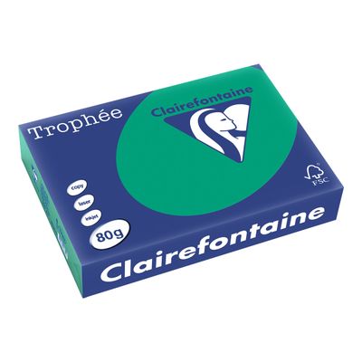 3329680178302-Clairefontaine Trophée - Papier couleur - A4 (210 x 297 mm) - 80 g/m² - Ramette de 500 fe-Angle gauche-0