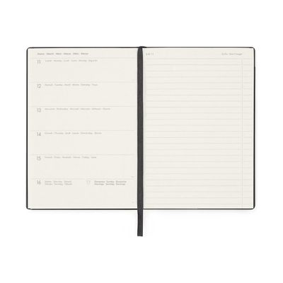 8053610789652-Agenda 1 semaine sur 2 pages - 15 x 18 cm - noir onyx - Legami Colours Collection-Avant-2