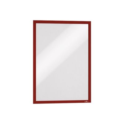 4005546406763-Durable Duraframe - 2 Cadres d'affichage adhésif - A3 - rouge-Avant-0