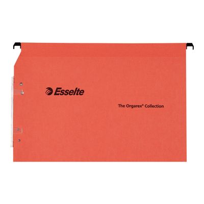 3249440216306-Esselte Dual - 25 Dossiers suspendus pour armoires - fond 50 mm - orange-Avant-1
