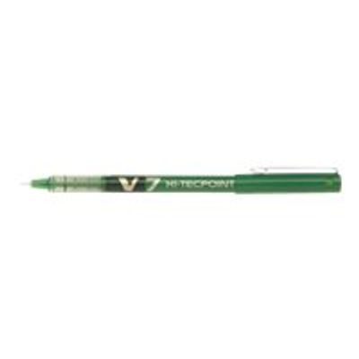 4902505040245-Pilot Hi-Tecpoint V7 - Pack de 12 rollers - 0,7 mm - vert-Angle gauche-1