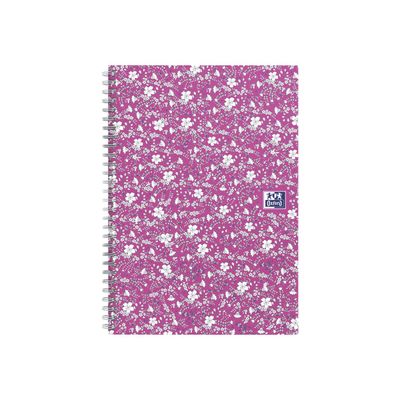 3020120113357-Oxford Floral - Carnet de notes à spirale - A5 - 120 pages - ligné-Avant-0