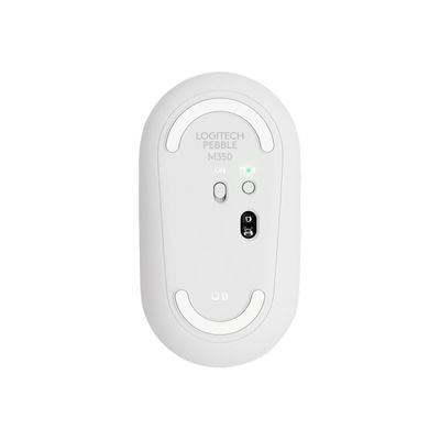 5099206085657-Logitech Pebble M350 - souris sans fil silencieuse - blanc cassé-Bas-4