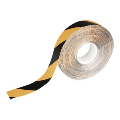 4005546982502-Durable Duraline Strong - Ruban adhésif jaune/noir antidérapant - 30 m-Angle droit-0