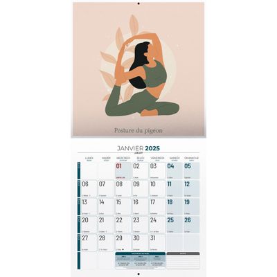 3592930027129-Calendrier illustré BOUCHUT 30 x 30 cm ZEN 70 %--1