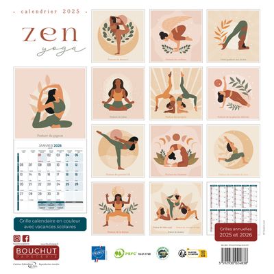 3592930027129-Calendrier illustré BOUCHUT 30 x 30 cm ZEN 70 %--2